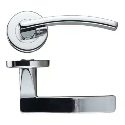 Zoo Hardware Toledo Lever On Round Rose – Polished Chrome – ZCZ030CP